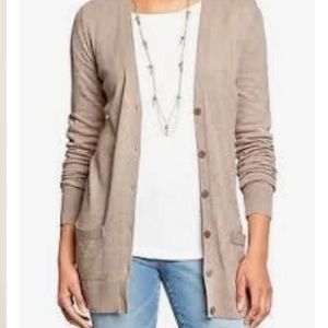 Old Navy Light Taupe Boyfriend Cardigan